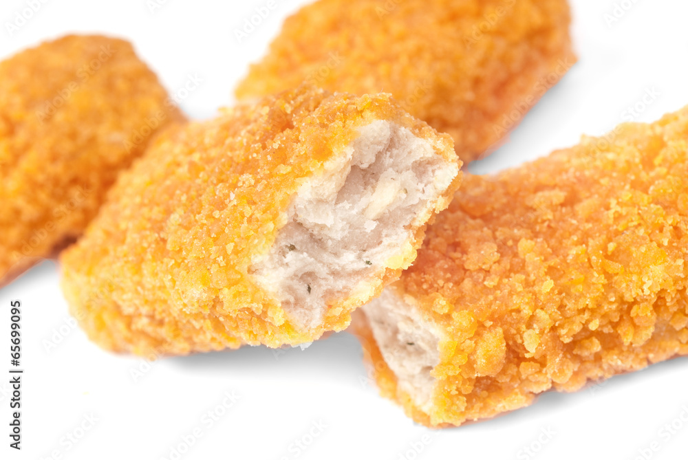 fish sticks on a white background fish sticks on a white background