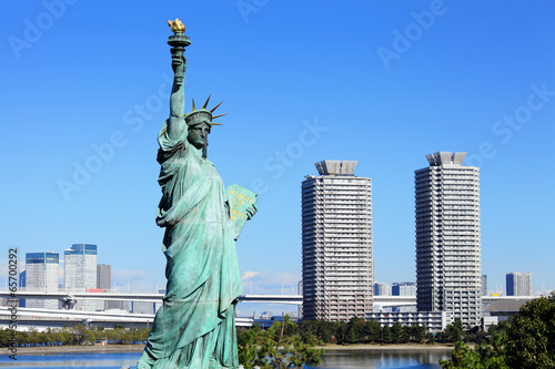 Statue of liberty in Odaiba at Japan