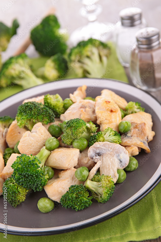 broccoli with mushroom and chicken broccoli with mushroom and chicken