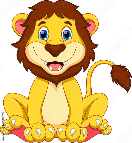 Cute lion cartoon