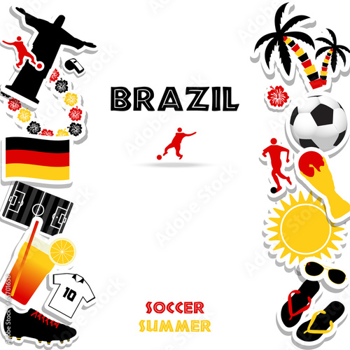 Fototapeta Naklejka Na Ścianę i Meble -  Brazil Soccer summer