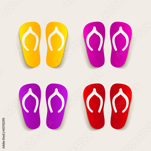 realistic design element: slippers
