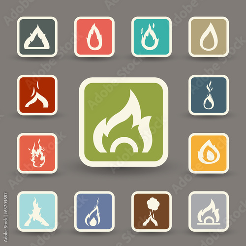 Fire icons.vector eps10