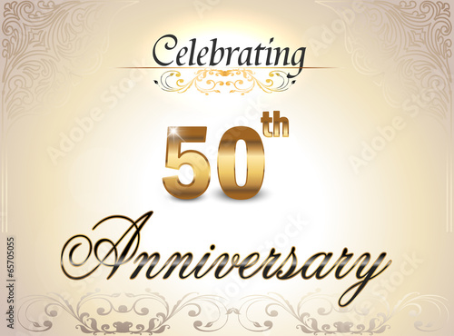 50 year anniversary golden label, 50th anniversary