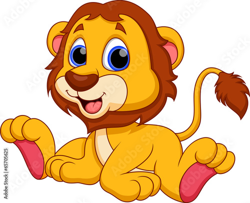 Cute lion cartoon