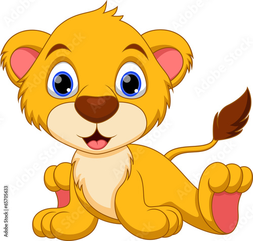 Cute lion cartoon