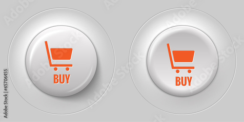 button with shopping cart, normal and pushed