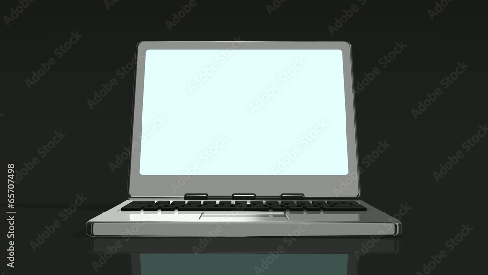 Laptop On Black Front Laptop On Black Front