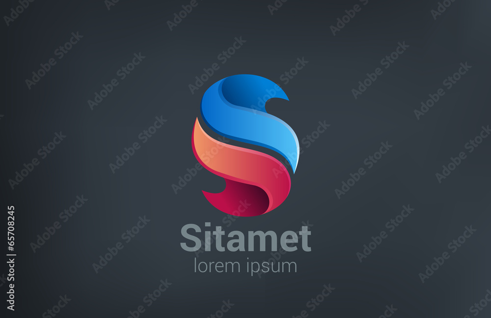 Business Corporate abstract vector logo design. Letter S - obrazy, fototapety, plakaty 