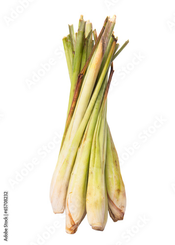 A bunch of lemongrass over white background