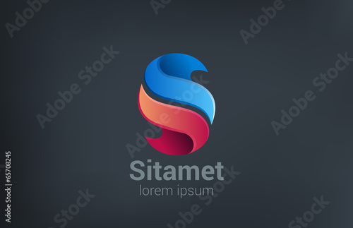 Business Corporate abstract vector logo design. Letter S