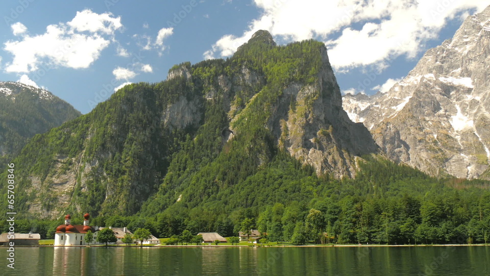 Church Bartholomae and east wall Koenigssee in Berchtesgaden Church Bartholomae and east wall Koenigssee in Berchtesgaden