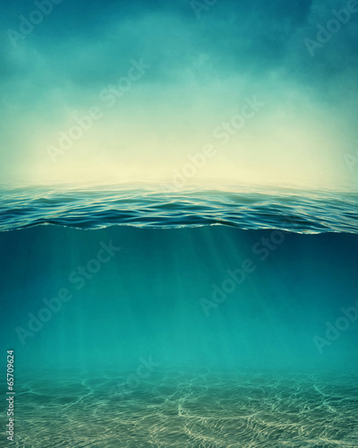Abstract underwater background photo