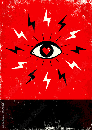 eye and lightning