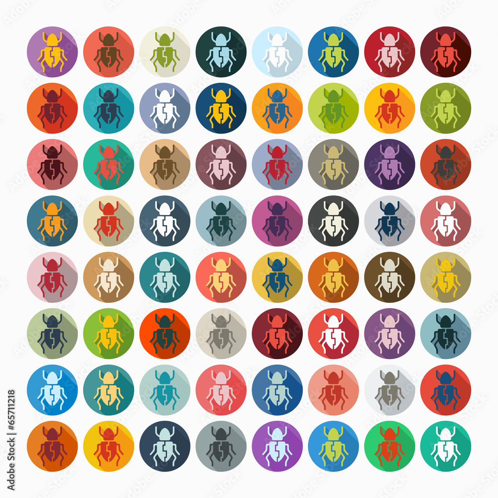 Flat design: beetle Flat design: beetle