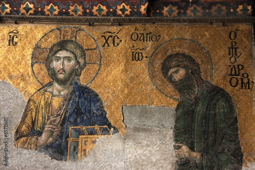 Christ pantocrator et Jean le Baptiste photo