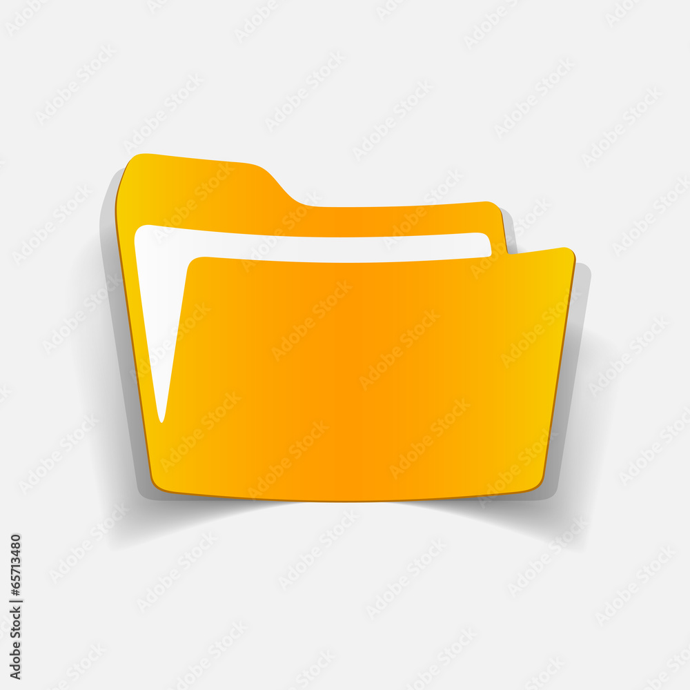 realistic design element: folder