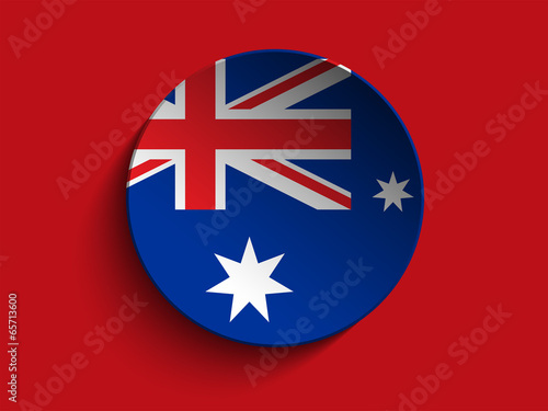 Free Download Flag Paper Circle Shadow Button Australia - GFXLoad