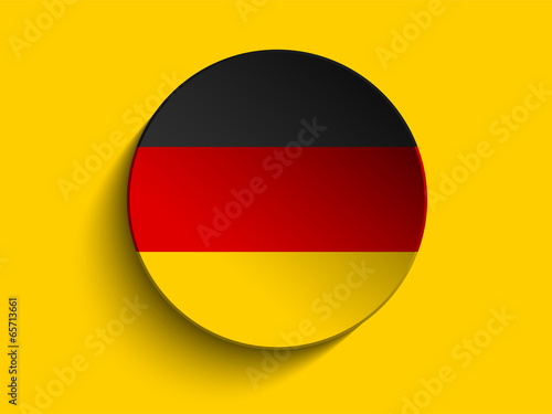 Flag Paper Circle Shadow Button Germany