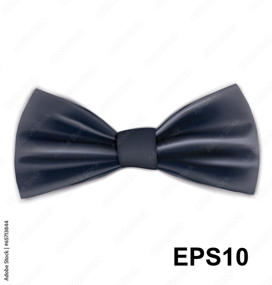 Black tie isolated on white. Vector illustration Stock Vector | Adobe Stock