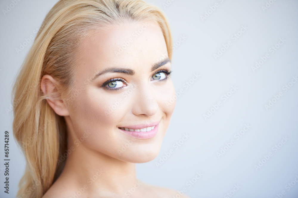 Beautiful blond woman with a lovely smile Beautiful blond woman with a lovely smile