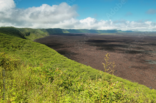 Volcanic landscape of Sierra negra volcano photo