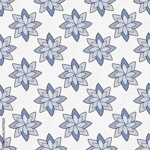 Vector seamless retro style floral tile background