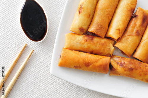 Bild auf Leinwand spring rolls