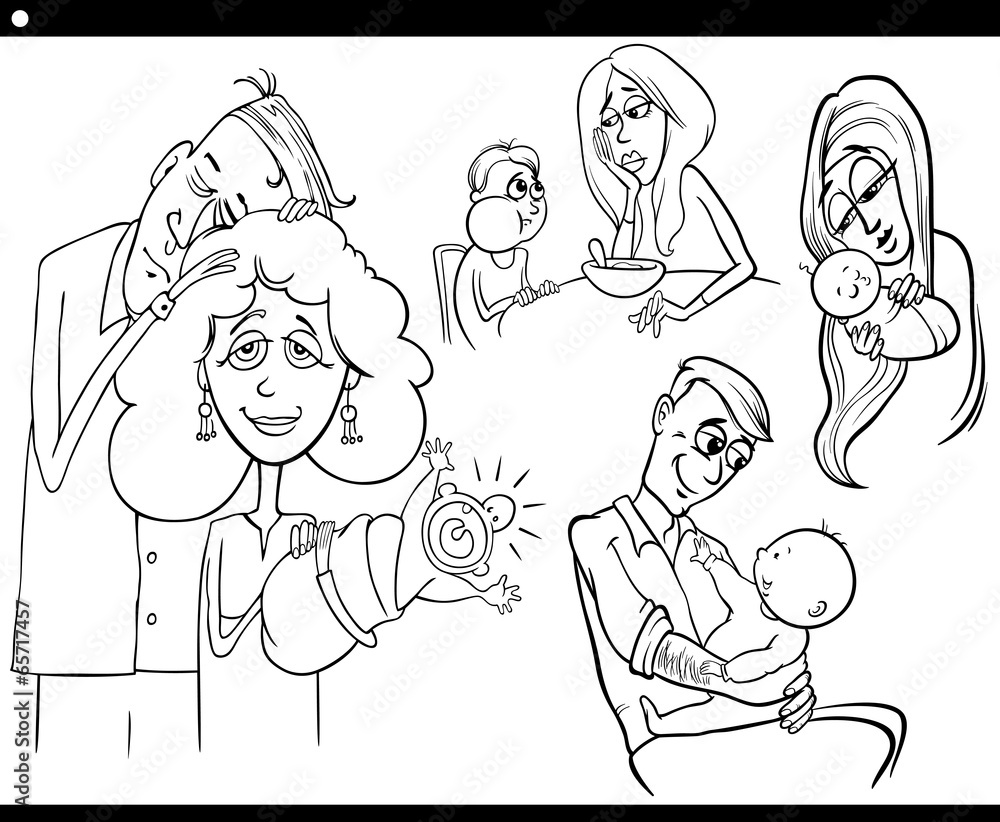 parents and kids set coloring book parents and kids set coloring book