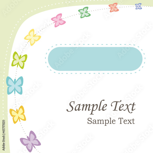 Faire-part de naissance ou baby shower garçon papillons.