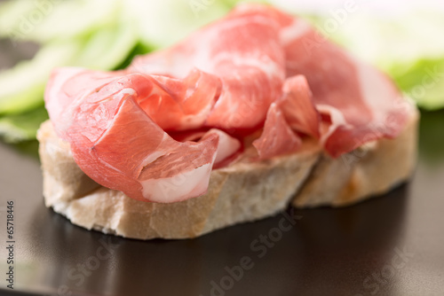 Ham Sandwich on plate