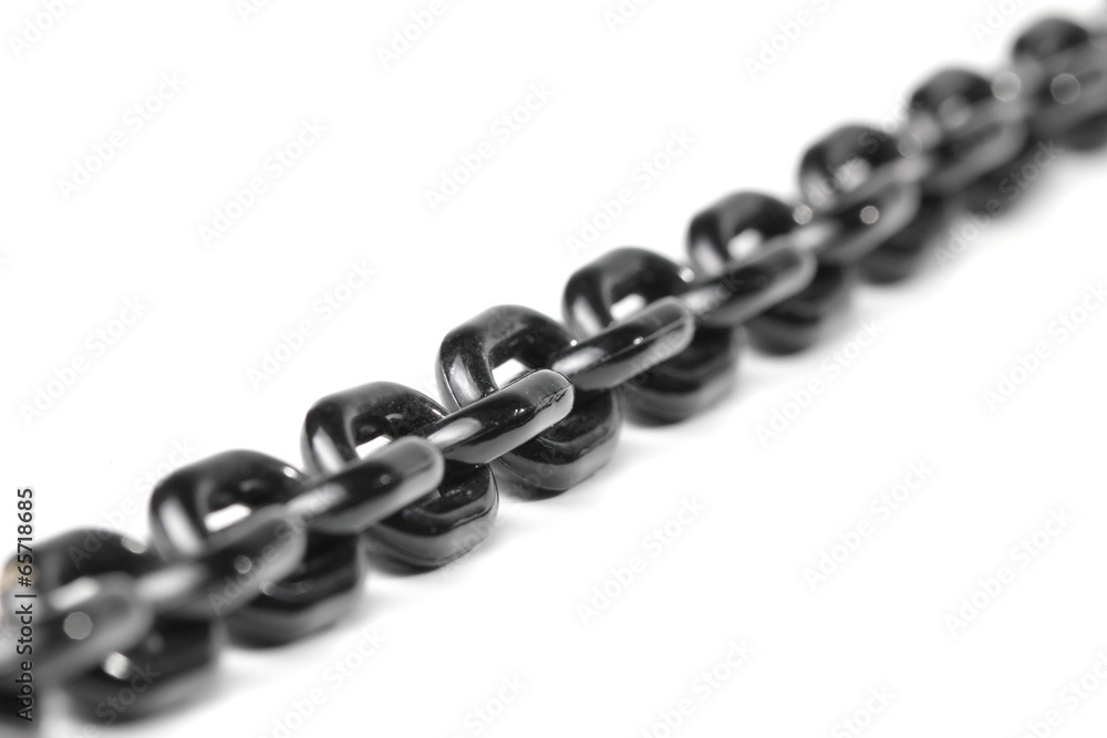 black chain in White background black chain in White background