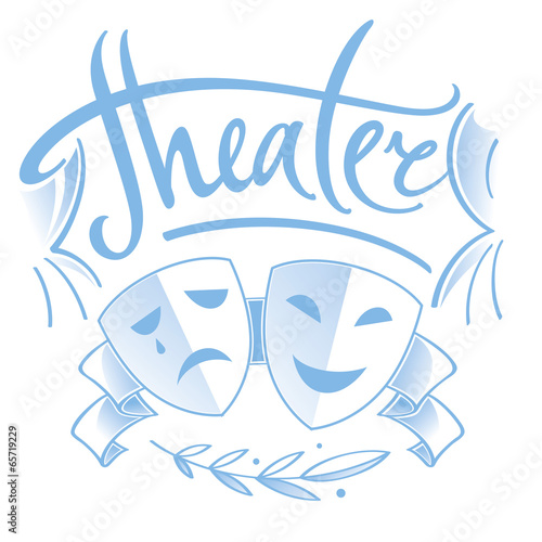 Theater - two masks, tragedy and comedy