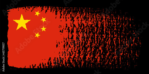 brushstroke flag China