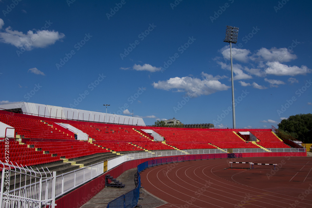 Obraz premium Seats red at stadium