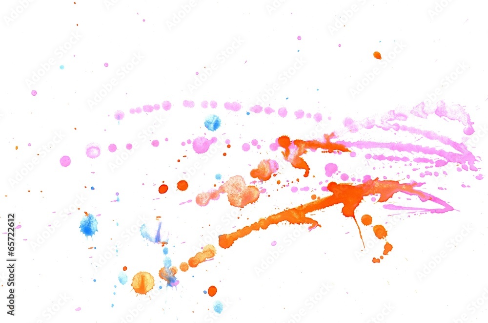 Obraz premium Orange and Pink Watercolor