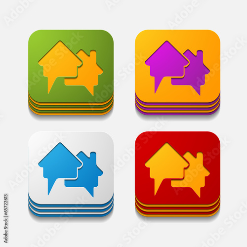 square button: house