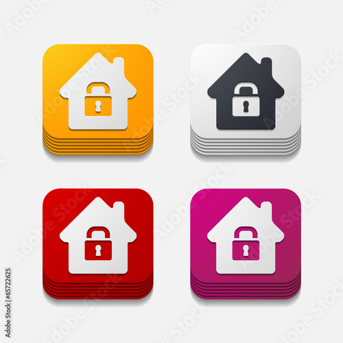 square button: house
