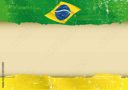 brazilian flag parchment