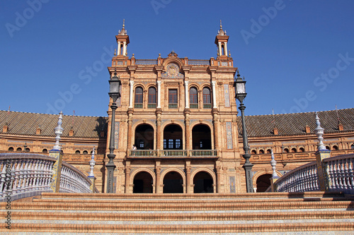 Central building at the Plaza de Espana in Seville, Spain