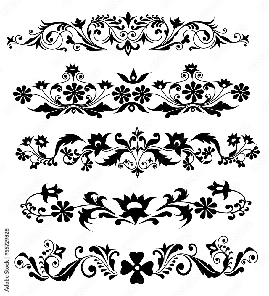 Floral Pattern Set-Vector Floral Pattern Set-Vector