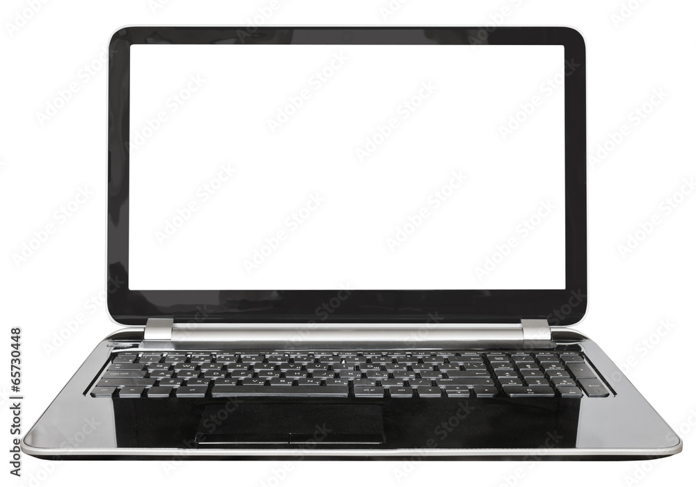 front view of portable computer with cut out screen front view of portable computer with cut out screen
