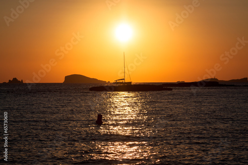 Sunset at the beach (cala conta),Ibiza,Spain © Lukasz Janyst