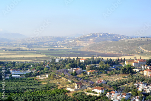 Metula village landscape near Lebanon border. photo