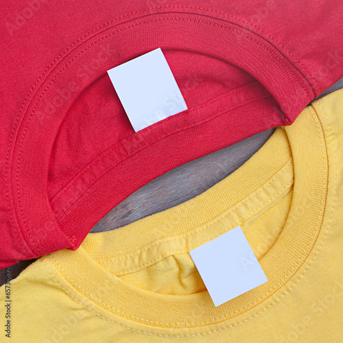 two bright t-shirts creative background