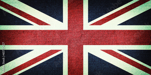 Grunge Great Britain flag. Detailed fabric texture