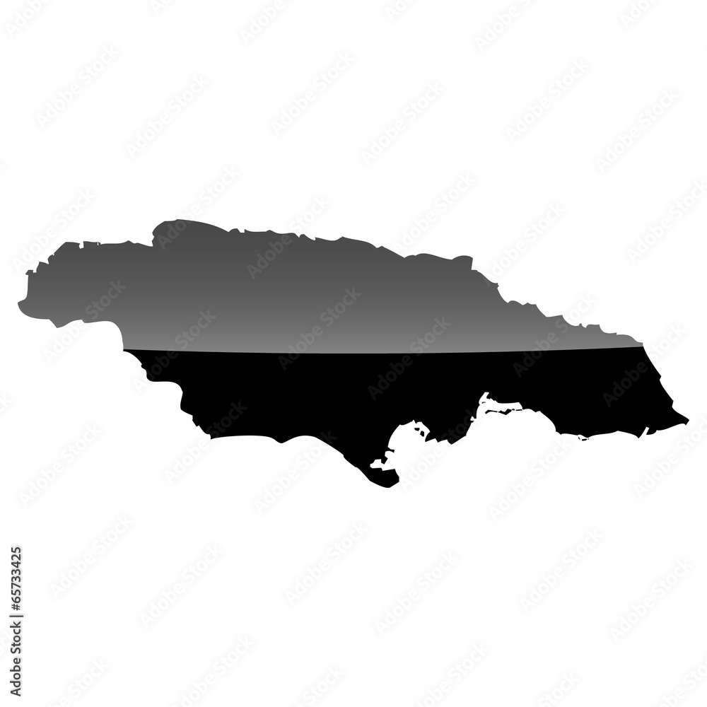 High detailed vector map - Jamaica. High detailed vector map - Jamaica.