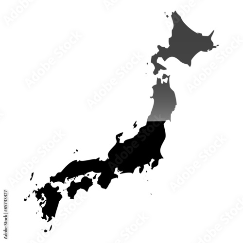 High detailed vector map - Japan.