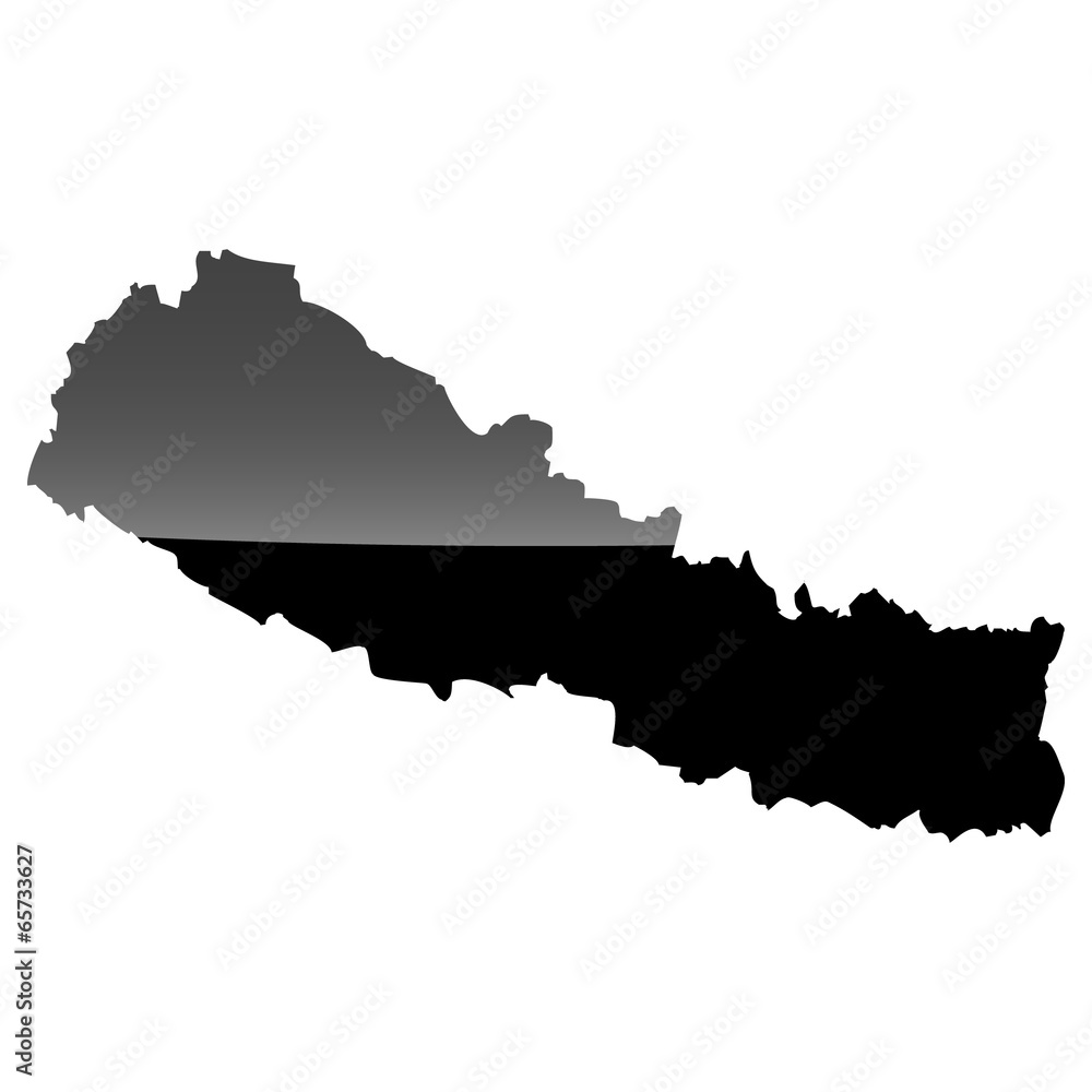 High detailed vector map - Nepal. High detailed vector map - Nepal.