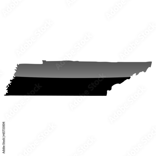 High detailed vector map - Tennessee.